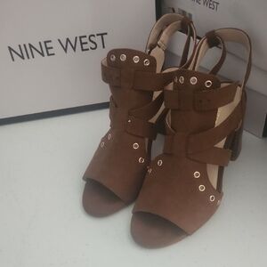 Nine West Brown Heeled Sandals